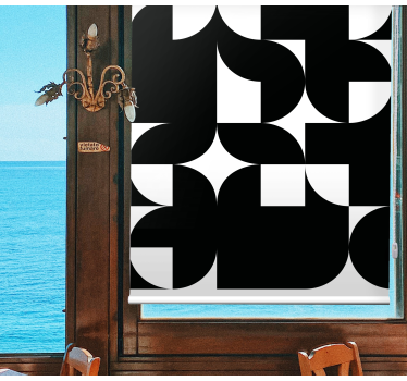 Fenster Rollo modern energetische geometrische anordnungen - TenStickers