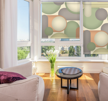 Fenster Rollo modern geometrische kreisanordnung - TenStickers