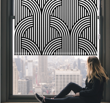 Fenster Rollo modern geometrisches bogenmuster - TenStickers
