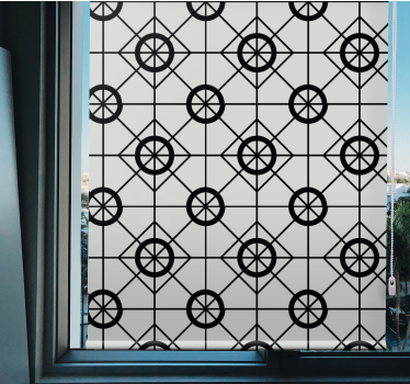 Fenster Rollo modern geometrisches kreisförmiges motiv - TenStickers