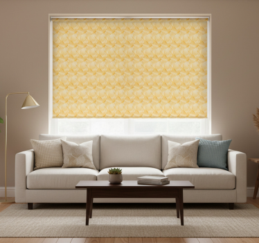 Fenster rollo modern goldfolien wellen illusion - TenStickers