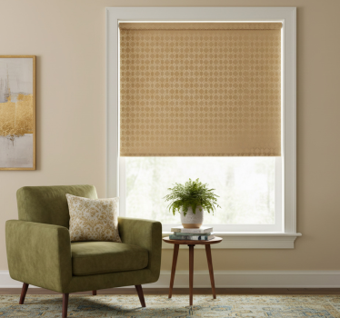 Fenster rollo modern im eklektischen art deco gold - TenStickers