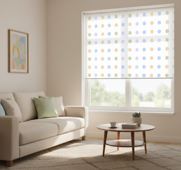 Fenster rollo modern in bunten sechsecken auf hellem grund - TenStickers