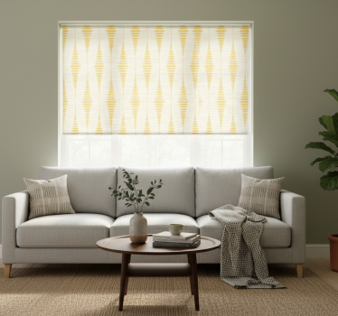 Fenster rollo modern in gelb rabaul ikat - TenStickers