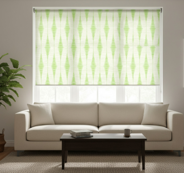 Fenster rollo modern in grünem rabaul ikat - TenStickers