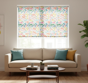 Fenster rollo modern mit abstrakten farbenformen - TenStickers