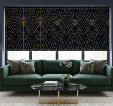 Fenster rollo modern mit eleganten goldenen figuren - TenStickers