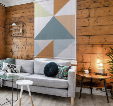 Fenster rollo modern mit geometrischem dreiecksmuster - TenStickers