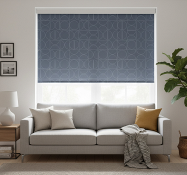 Fenster rollo modern mit geometrischem grauen muster - TenStickers