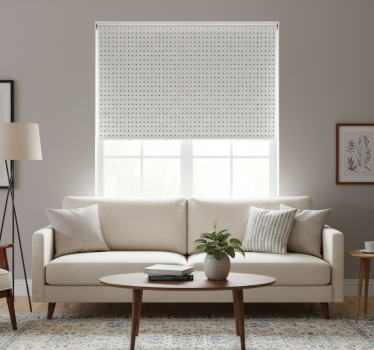 Fenster rollo modern mit gepunkteten vertikallinien - TenStickers