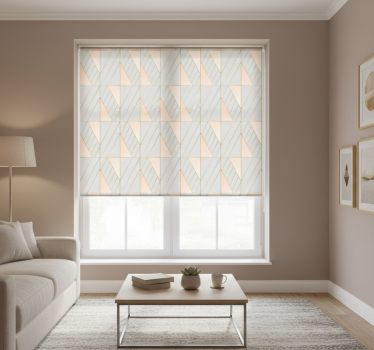 Fenster rollo modern mit geschichteten geometrischen formen - TenStickers