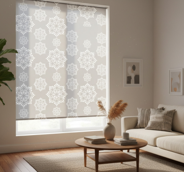 Fenster rollo modern mit mandala punktmuster - TenStickers