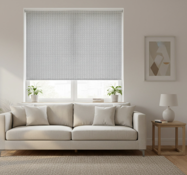 Fenster rollo modern mit minimalistischem grauem muster - TenStickers