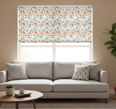 Fenster rollo modern mit organischem flachen muster - TenStickers