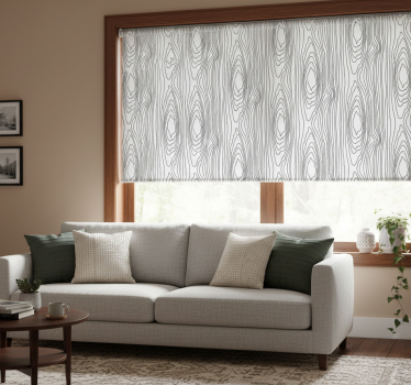 Fenster rollo modern mit schwarzen naturstreifen - TenStickers