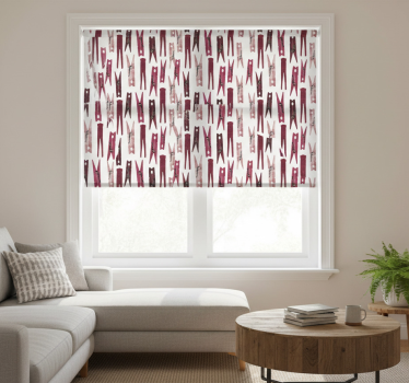 Fenster rollo modern mit wäscheklammern-muster - TenStickers