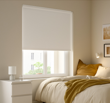 Fenster Rollo modern schlichtes cremeweiß - TenStickers
