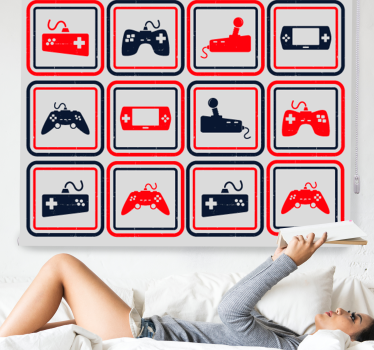 Geeks Rollos Retro graue controller - TenStickers