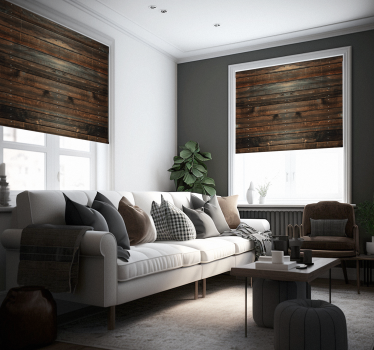 Holz dunkelbraun rustikal rollo - TenStickers