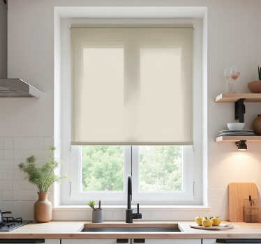 Küchenfenster Rollo beige einfarbig - TenStickers