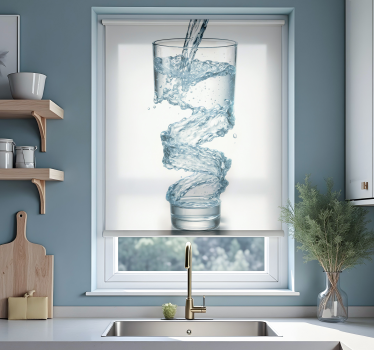 Küchenfenster Rollo ein glas wasser - TenStickers