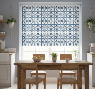 Küchenfenster rollo mit portugiesischem fliesenmuster - TenStickers