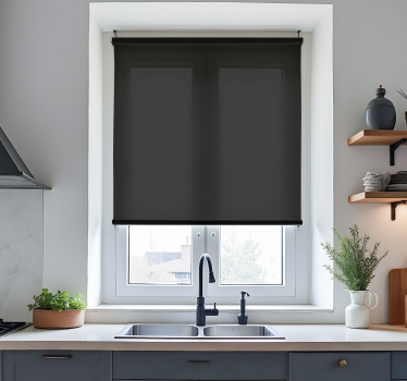 Küchenfenster Rollo schwarze monofarbe - TenStickers