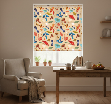Küchenfenster rollo waschwasserzeichen pilzset - TenStickers