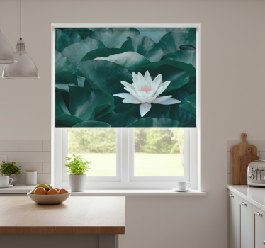 Küchenfenster rollo zen weißer lotosblüte - TenStickers