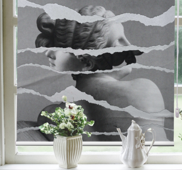 Rollo Griechisches Statuen Bild zerrissen Papier Stil - TenStickers