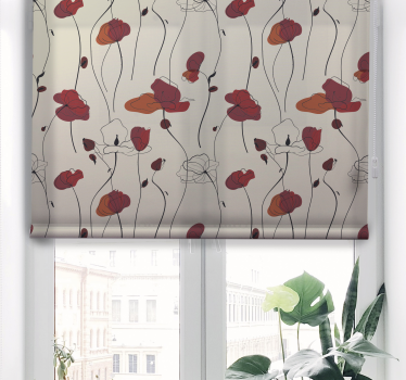 Mohnblumen klassisches Rollo - TenStickers