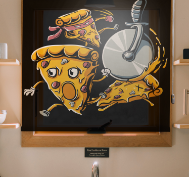 Pizza Spaß Esszimmer Rollo - TenStickers