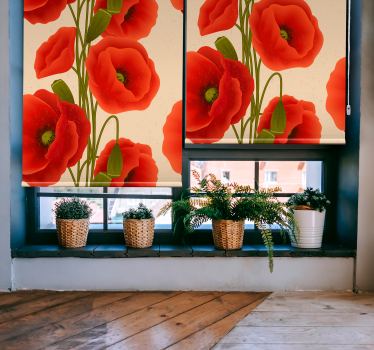 Blumen und Pflanzen Rollos mohnblumen - TenStickers