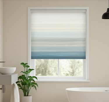 Rollo Fenster Badezimmer sanfter blauer farbverlauf - TenStickers