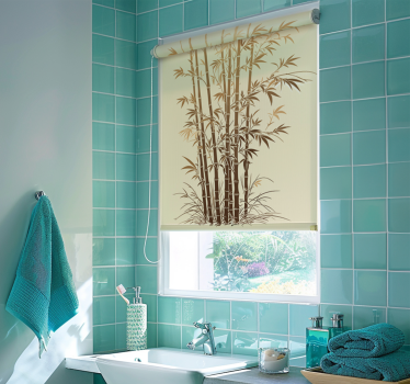 Rollo Fenster Badezimmer Zen-Bambus  - TenStickers