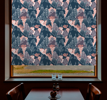 Rollo Fenster skandinavisch berge und flüsse - TenStickers