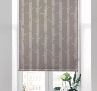Rollo Fenster Baum birke braunes muster - TenStickers