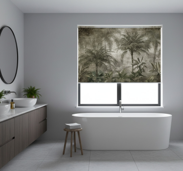 Rollo fenster baum minimalistischer palmenwald - TenStickers