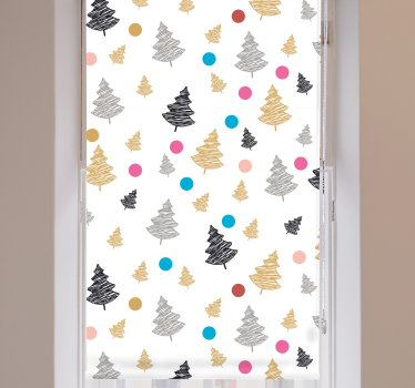 Rollo Fenster Baum stilisierte abstrakte kiefer - TenStickers