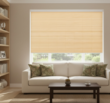 Rollo fenster beige mit bambusimitat-muster - TenStickers