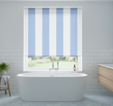 Rollo fenster blau in blau und weiß - TenStickers