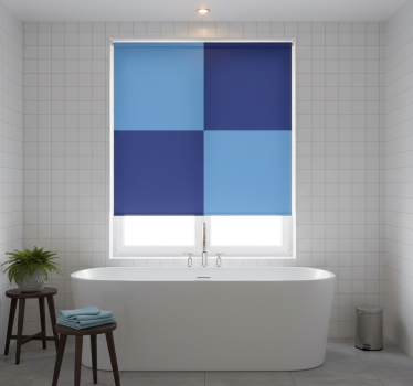 Rollo fenster blau mit dunklem und blauem motiv - TenStickers