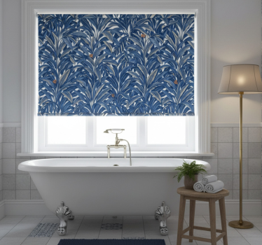 Rollo fenster blau üppiger indigo dschungel - TenStickers