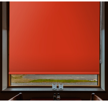 Rollo Fenster Blickdicht leuchtender rotton - TenStickers
