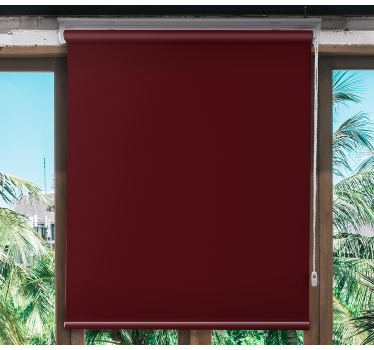 Rollo Fenster Blickdicht satter burgunderton - TenStickers