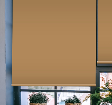 Rollo Fenster Blickdicht schlichte beigefarbe - TenStickers