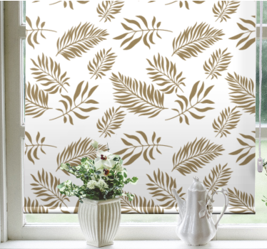 Rollo Fenster Blumen anmutiges blattmotiv - TenStickers