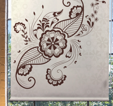 Rollo Fenster Blumen aufwendiges blumenmotiv - TenStickers