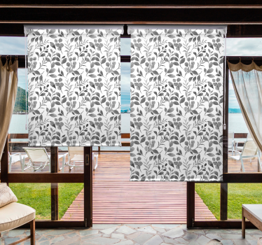 Rollo Fenster Blumen blattiges botanisches muster - TenStickers