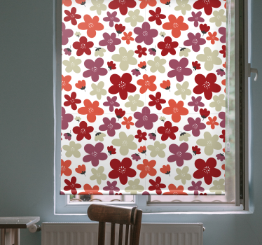 Rollo Fenster Blumen lebendiges druckmuster - TenStickers